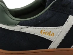 Gola EQUIPE II SUEDE CMB387 Bleu et Blanc Baskets Basses Homme