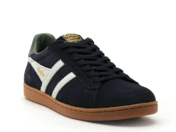 Gola EQUIPE II SUEDE CMB387 Bleu et Blanc Baskets Basses Homme