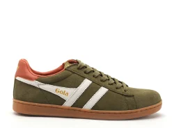 Gola EQUIPE II SUEDE CMB387 Kaki Baskets Basses Homme