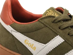 Gola EQUIPE II SUEDE CMB387 Kaki Baskets Basses Homme