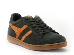 Gola EQUIPE2 SUEDE CMB387 Kaki Baskets Basses Homme