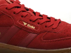 Gola HAWK SUEDE 86 CLB571 Rouge Baskets Basses Femme
