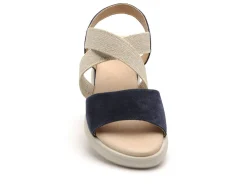Gr GALATA Bleu Sandales à Talons Femme