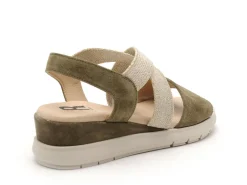 Gr GALATA Kaki Sandales à Talons Femme