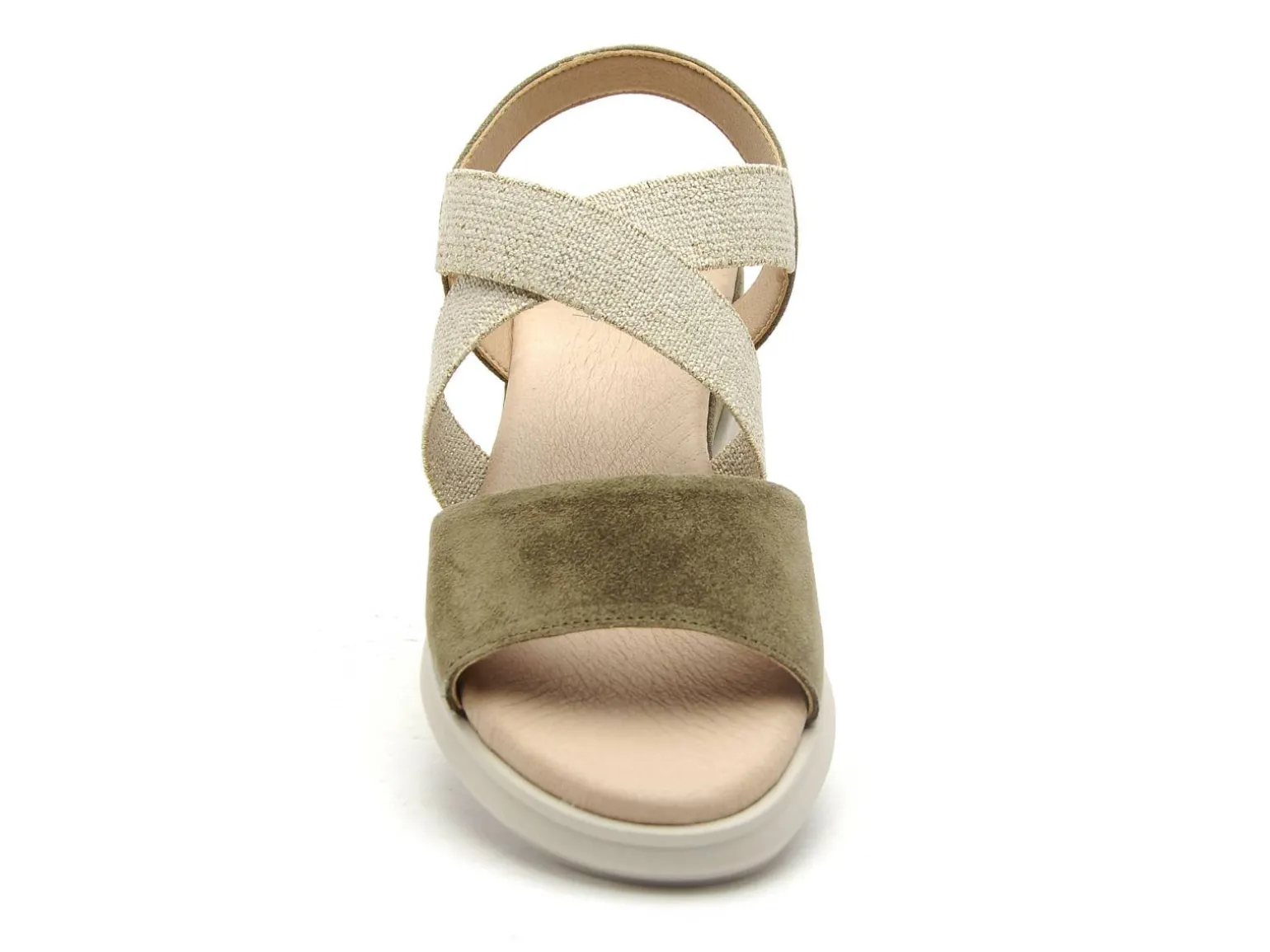 Gr GALATA Kaki Sandales à Talons Femme