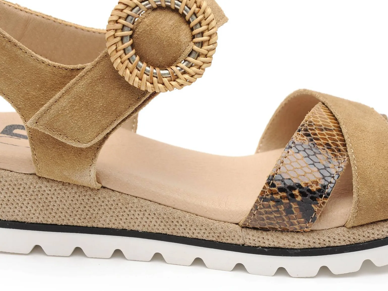 Gr MAGNABE Beige Sandales à Talons Femme