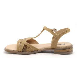 Gr POLAMI Beige Sandales Plates Femme