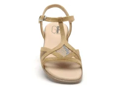 Gr POLAMI Beige Sandales Plates Femme