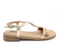 Gr POLAVIA Multicolore Sandales Plates Femme