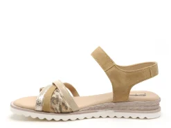 Gr XIABY Beige Sandales Plates Femme