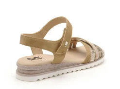 Gr XIABY Beige Sandales Plates Femme
