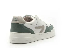 Hub COURT L68 Blanc et Vert Baskets Basses Homme