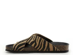 I am 6028 51 Multicolore Mules et Sabots Plats Femme