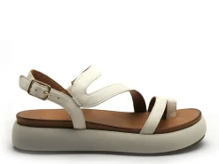 Inuovo A96003 Beige Sandales Plates Femme