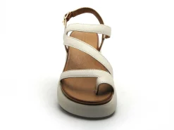Inuovo A96003 Beige Sandales Plates Femme