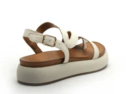 Inuovo A96003 Beige Sandales Plates Femme