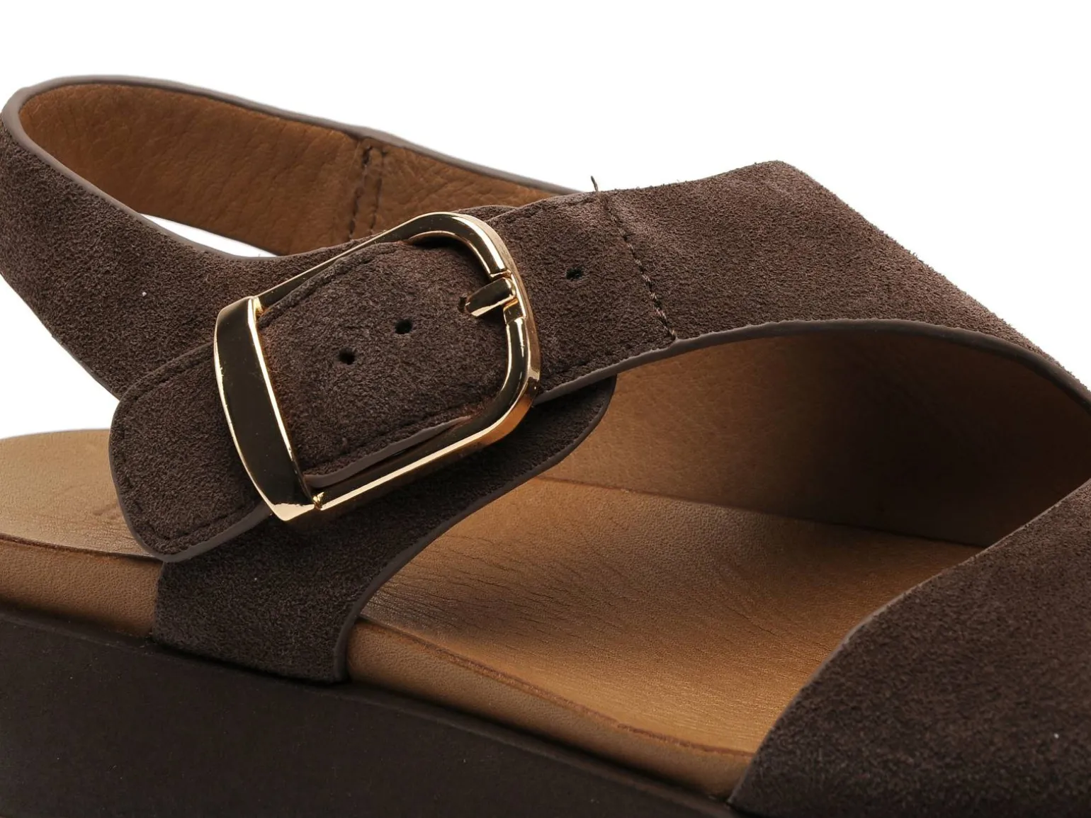 Inuovo A96064 Marron Sandales Plates Femme