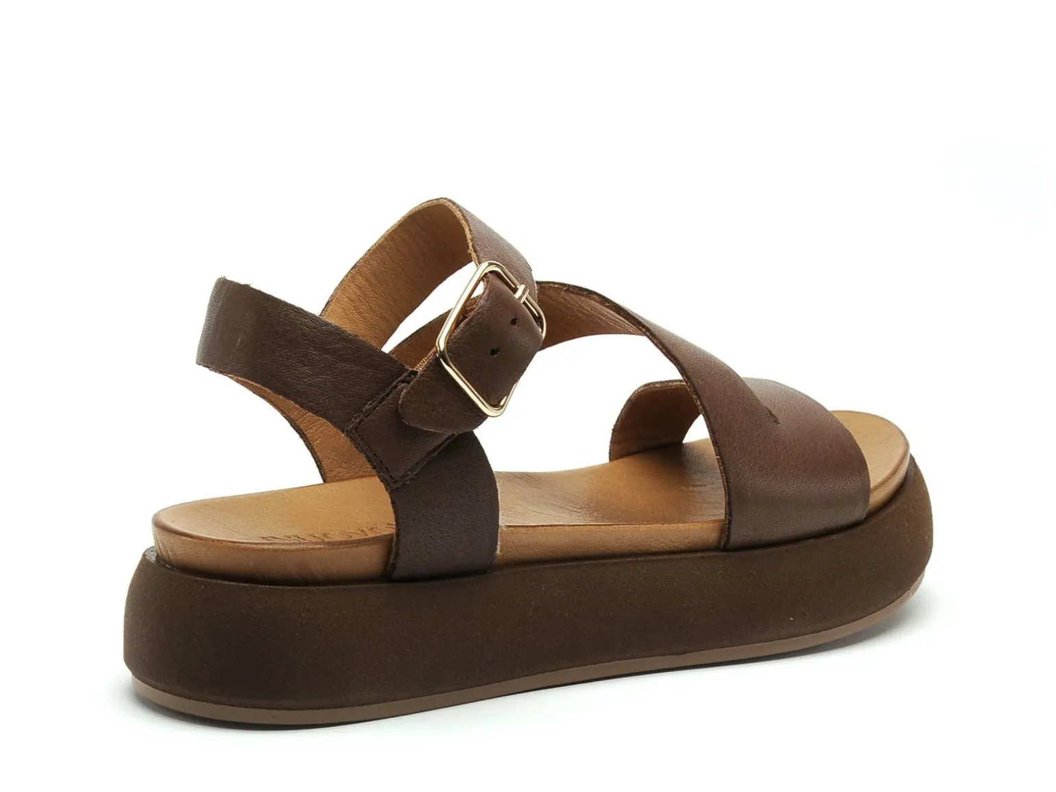 Inuovo A96001 Marron Sandales Plates Femme