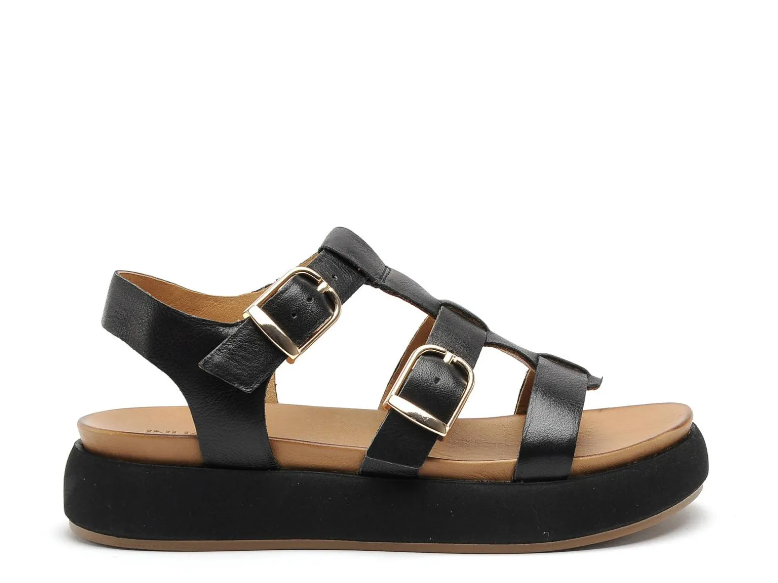Inuovo A96046 Noir Sandales Plates Femme