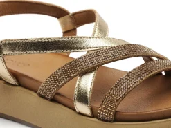 Inuovo A96051 Or Sandales Plates Femme