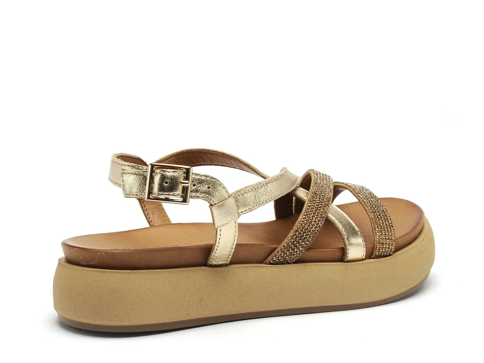 Inuovo A96051 Or Sandales Plates Femme