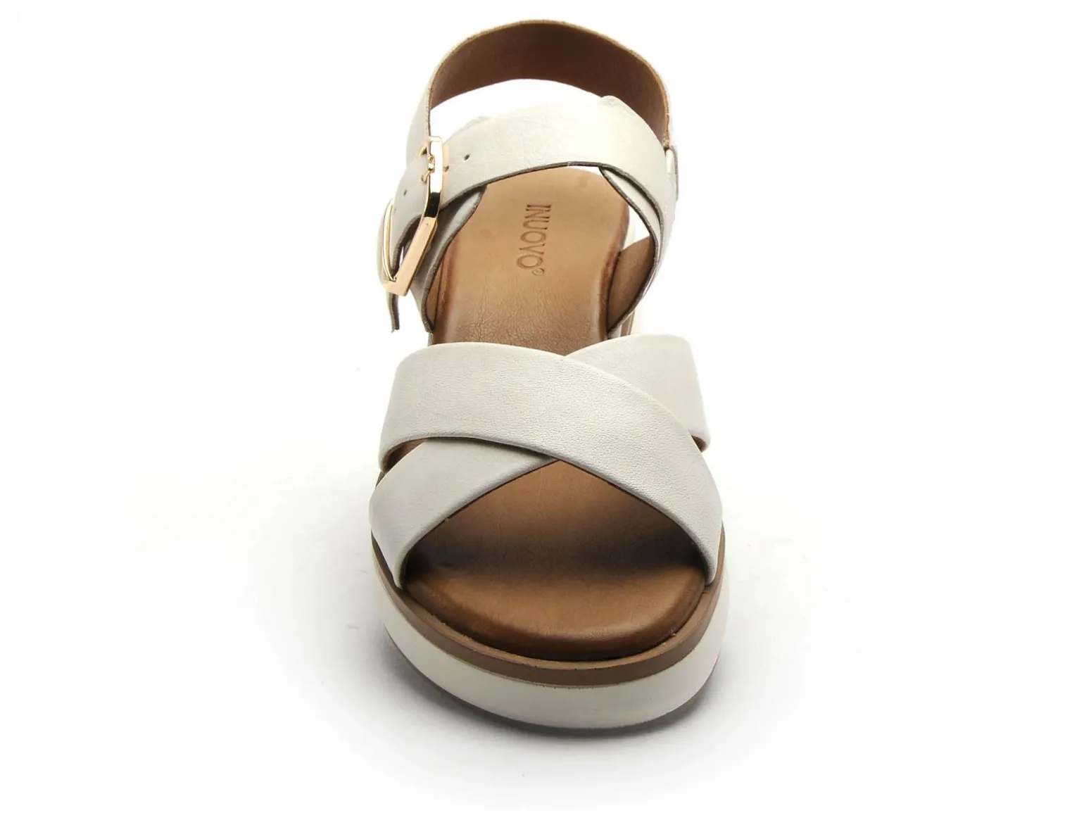 Inuovo 113117 Blanc Sandales à Talons Femme