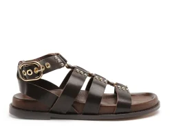Inuovo D51013 Marron Sandales Plates Femme