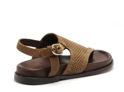 Inuovo D51015 Marron Sandales Plates Femme