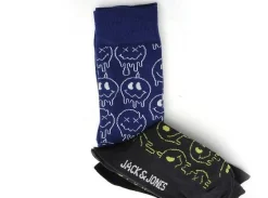 Jack and Jones JACMELTED SMILE SOCKS 3 PACK Multicolore Accessoires Homme