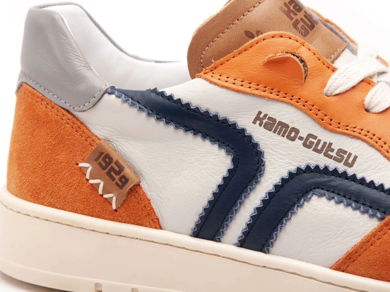 Kamogutsu CAMPO 048 Orange Baskets Basses Homme