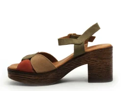 Kaola 956 Kaki Sandales à Talons Femme
