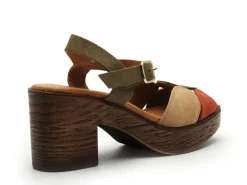 Kaola 956 Kaki Sandales à Talons Femme