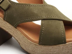 Kaola 2504 Kaki Sandales à Talons Femme