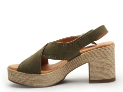 Kaola 2504 Kaki Sandales à Talons Femme