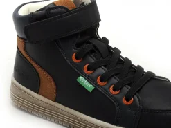Kickers Baskets LOLASTIC Noir Baskets Montantes Garçon