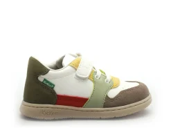 Kickers KICKBUVAR Blanc Baskets Basses Garçon