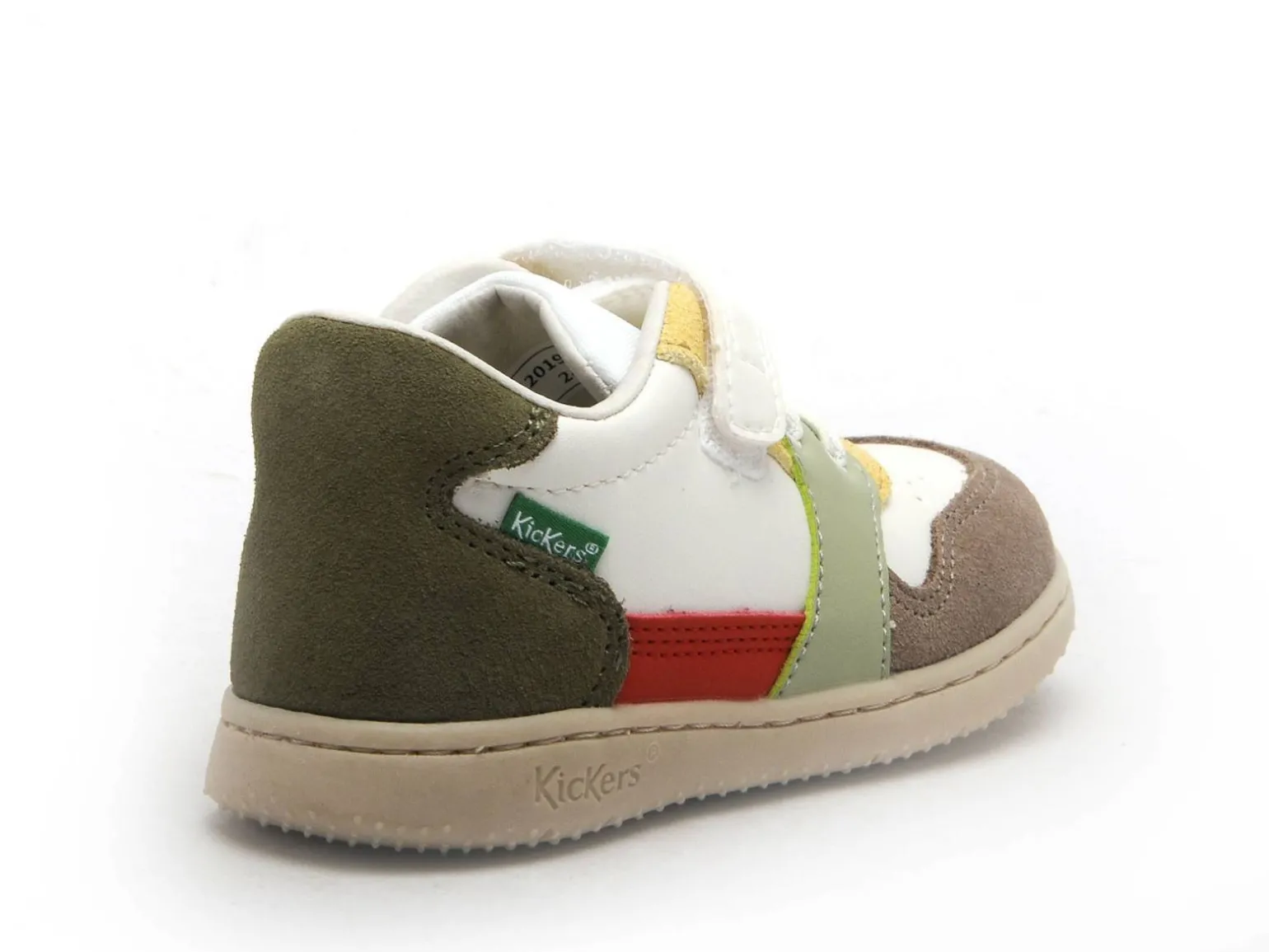 Kickers KICKBUVAR Blanc Baskets Basses Garçon