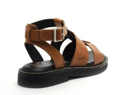 Kickers KICKLILA Marron Sandales Plates Femme