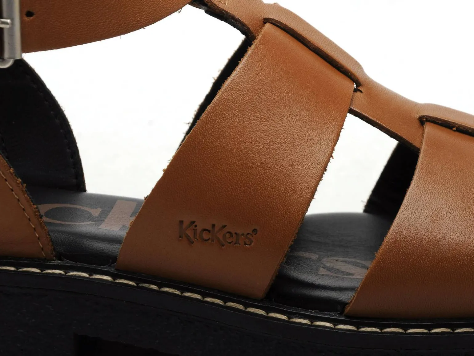 Kickers KICKLILA Marron Sandales Plates Femme