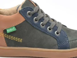 Kickers KICK WEBY Bleu Boots Garçon