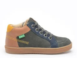Kickers KICK WEBY Bleu Boots Garçon
