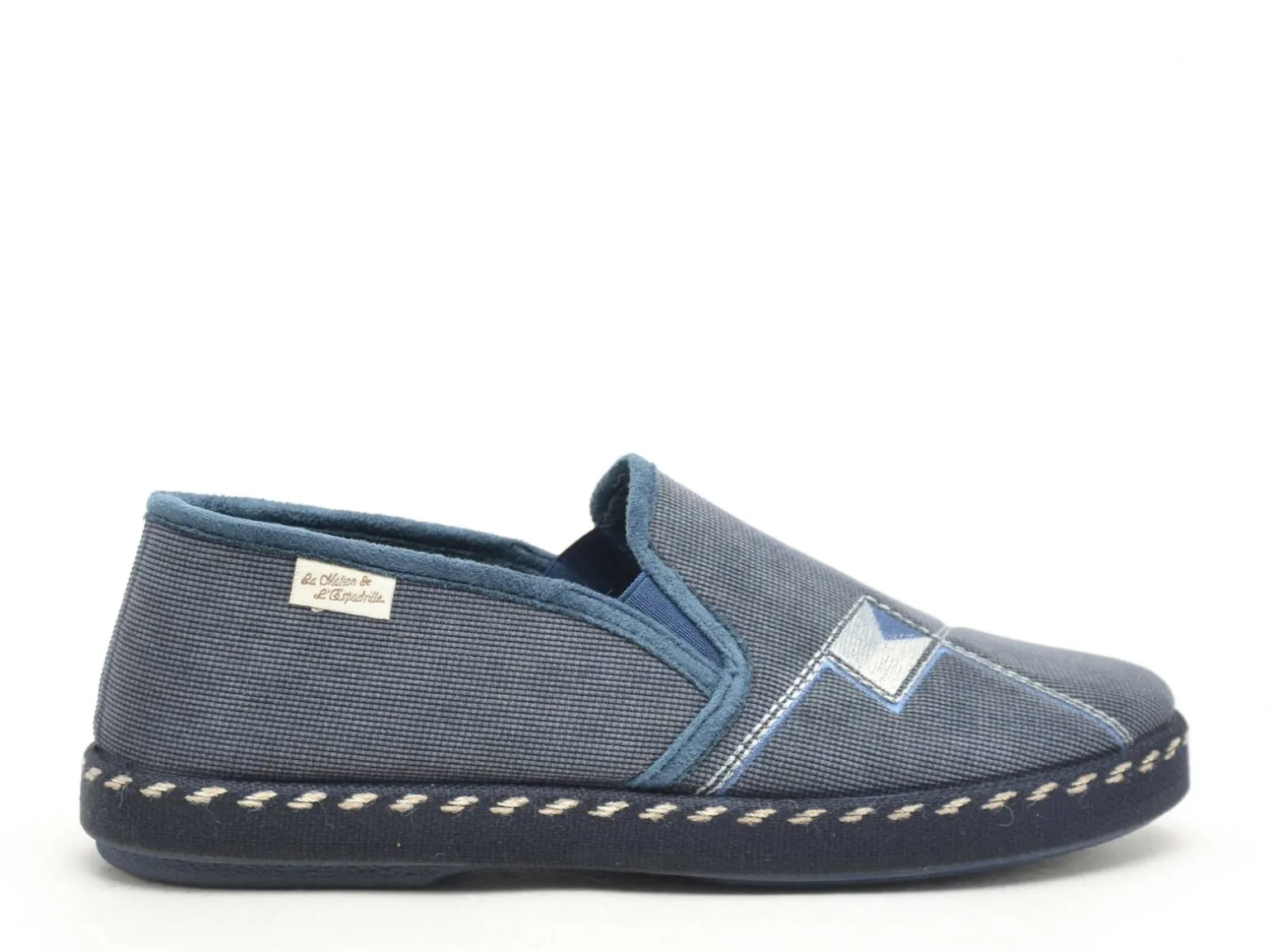 La Maison De L Espadrille Charentaises 6861 8 Bleu Chaussons Homme