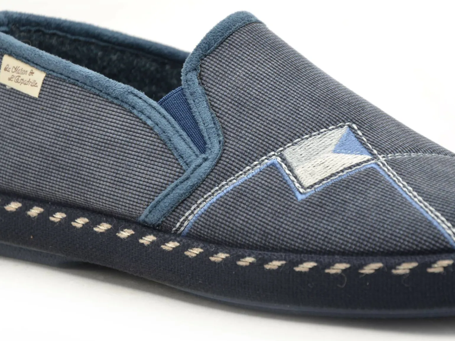 La Maison De L Espadrille Charentaises 6861 8 Bleu Chaussons Homme