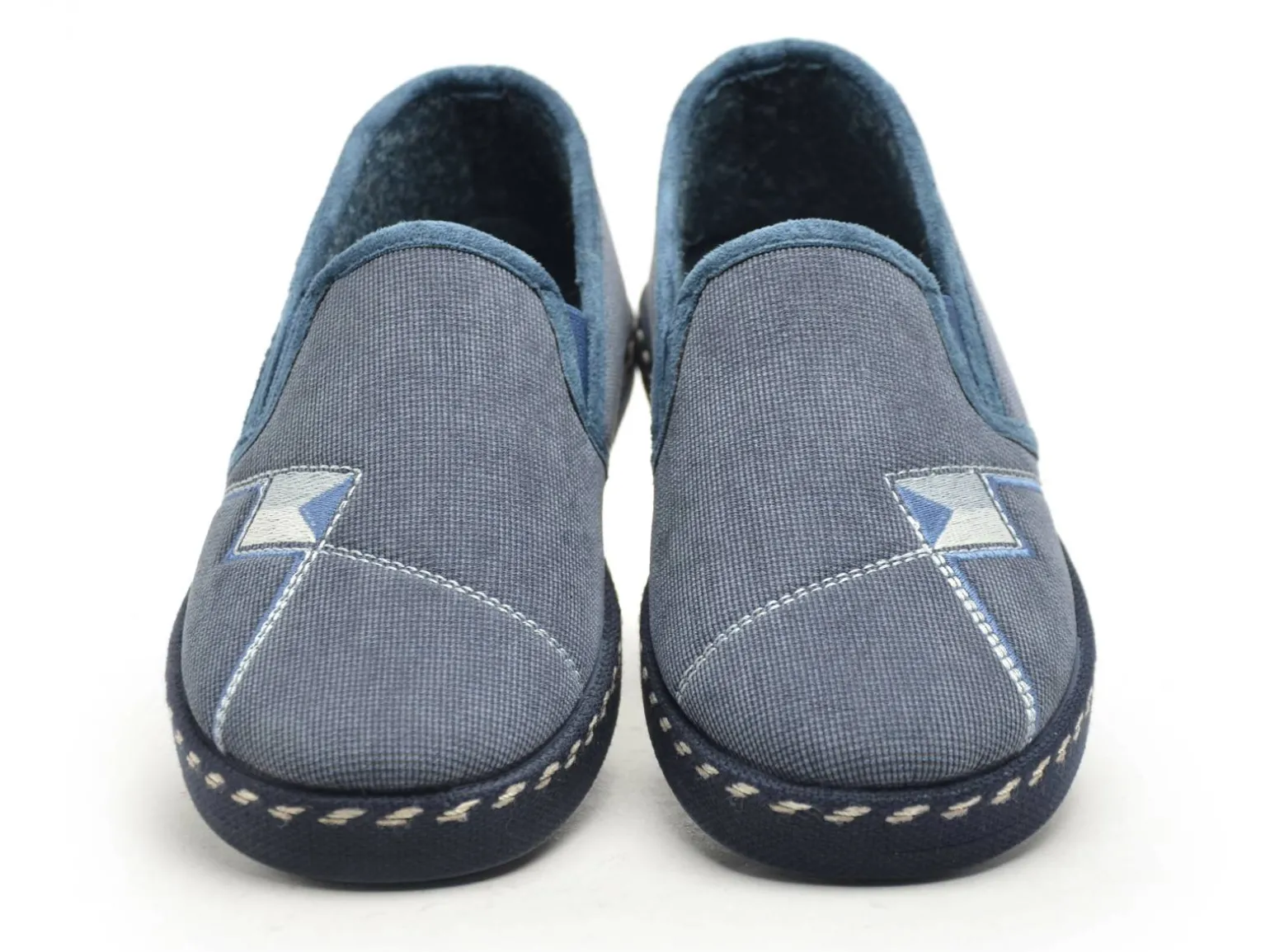La Maison De L Espadrille Charentaises 6861 8 Bleu Chaussons Homme