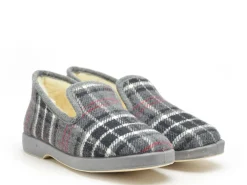 La Maison De L Espadrille Charentaises 7672 8 Gris Chaussons Homme