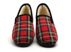 La Maison De L Espadrille Charentaises 7606 7 Rouge Chaussons Homme