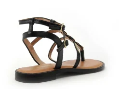 Les Tropeziennes HORELIA F Noir Sandales Plates Femme