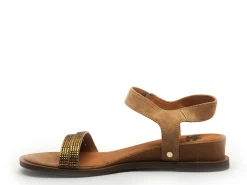 Mamzelle OUVAL Beige Sandales Plates Femme