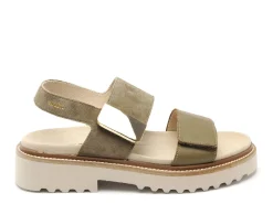 Mephisto 7042P5147363 VIOLAINE Kaki Sandales Plates Femme