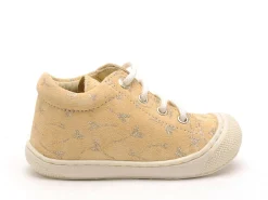 Naturino 0E13 NATURINO COCOON SUEDE PR.GLITTER FLOWER Jaune Bébé Fille